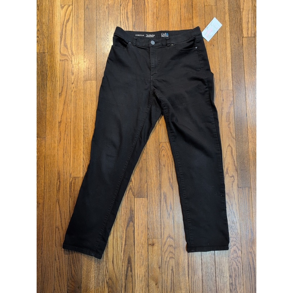 EUC Croft & Barrow Womens the Effortless Stretch Jean Style Black Pants 10 Reg‎